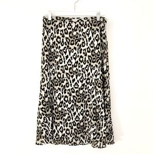 Banana Republic Leopard Print High Low Midi Skirt - Size 4